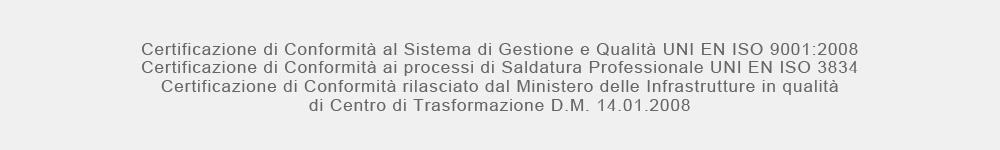 corrimano in acciaio scale certificate